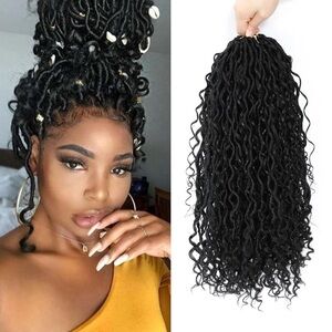 Goddess Locs Crochet Hair For Black Women 18 Inch Faux Locs Crochet Hair